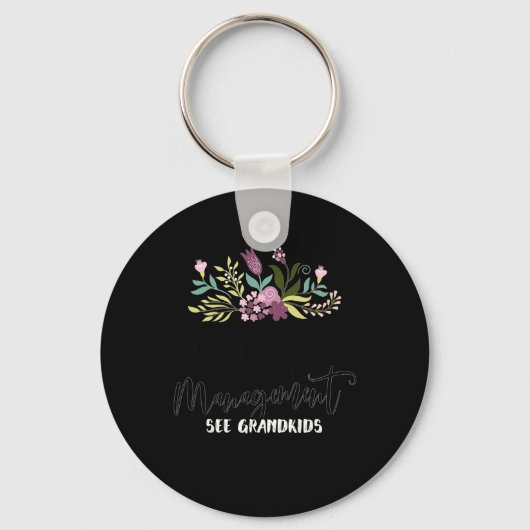 Retired Under New Management See Grandkids Funny R Sleutelhanger (Voorkant)