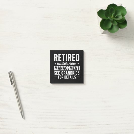 Retired Under New Management see Grandkids Post-it® Notes (Kantoor)