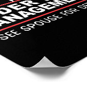 Retired Under New Management See Suse Funny Retire Poster (Hoek)