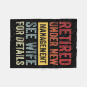 Retired Under New Management See Wife For Details Fleece Deken (Voorkant (Horizontaal))