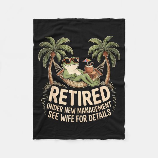 Retired Under New Management See Wife For Details Fleece Deken (Voorkant)