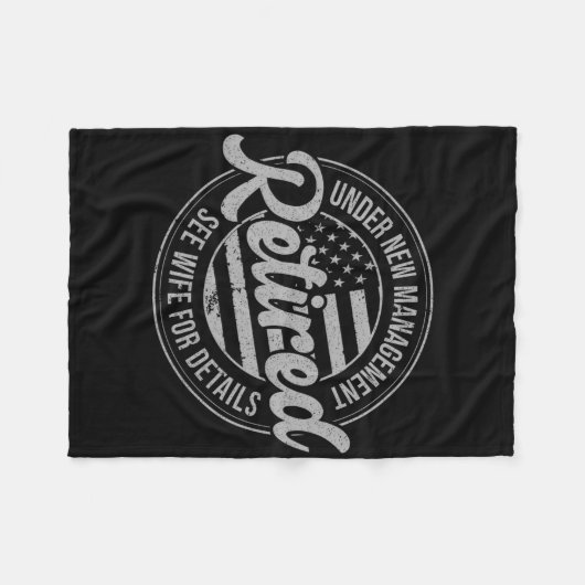 Retired Under New Management See Wife For Details  Fleece Deken (Voorkant (Horizontaal))