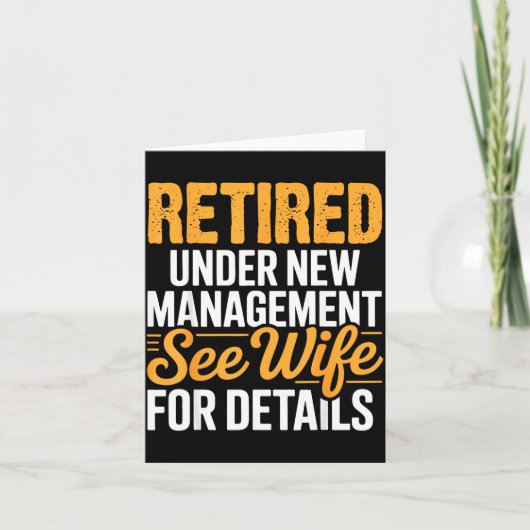 Retired Under New Management See Wife For Details  Kaart (Voorkant)