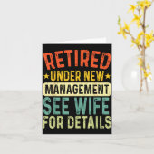 Retired Under New Management See Wife For Details  Kaart (Gele Bloem)