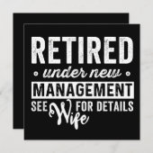 retired under new management see wife for details. save the date (Voorkant / Achterkant)