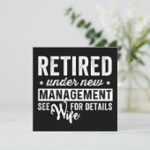 retired under new management see wife for details. save the date (Staand voorkant)
