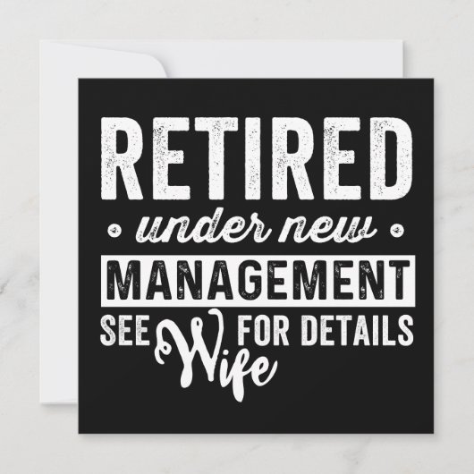 retired under new management see wife for details. save the date (Voorkant)