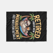 Retired Under New Management See Wife Funny Retire Fleece Deken (Voorkant (Horizontaal))