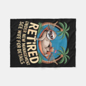 Retired Under New Management See Wife Funny Retire Fleece Deken (Voorkant (Horizontaal))