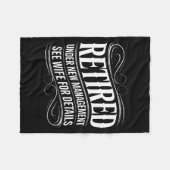 Retired Under New Management See Wife Funny Retire Fleece Deken (Voorkant (Horizontaal))