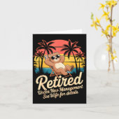 Retired Under New Management See Wife Funny Retire Kaart (Gele Bloem)