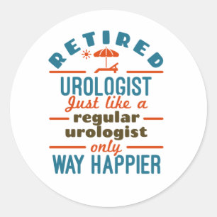 Retired Urologist Urology Retication Happier Ronde Sticker