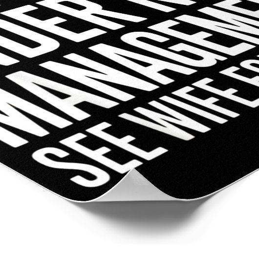 Retired Us Army Under New Management See Wife For Poster (Hoek)