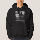 Retired Veterinary Assistant Profession American F Hoodie (Voorkant)