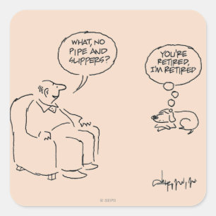 Retired Vierkante Sticker