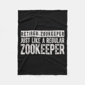 Retired Zookeeper Funny Zoo Keeper Retirement  Fleece Deken (Voorkant)