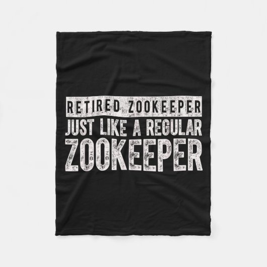 Retired Zookeeper Funny Zoo Keeper Retirement  Fleece Deken (Voorkant)