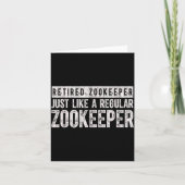 Retired Zookeeper Funny Zoo Keeper Retirement  Kaart (Voorkant)