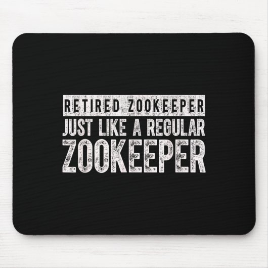 Retired Zookeeper Funny Zoo Keeper Retirement Muismat (Voorkant)