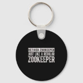 Retired Zookeeper Funny Zoo Keeper Retirement Sleutelhanger (Voorkant)