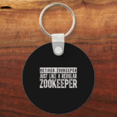 Retired Zookeeper Funny Zoo Keeper Retirement  Sleutelhanger (Voorkant)