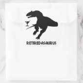 Retiredasaurus Vierkante Sticker (Tas)