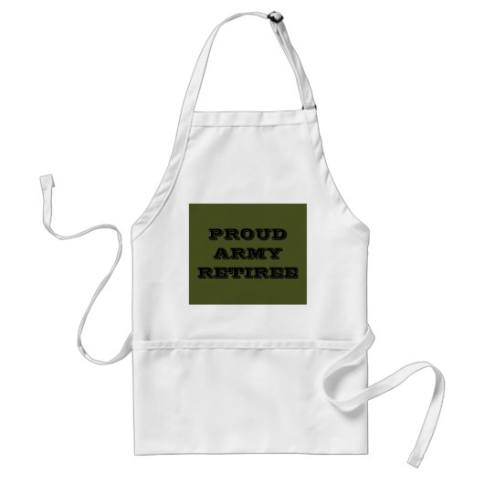 Retiree Apron Proud Army Standaard Schort (Voorkant)