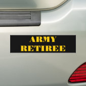 Retiree Bumpersticker Leger (Op auto)