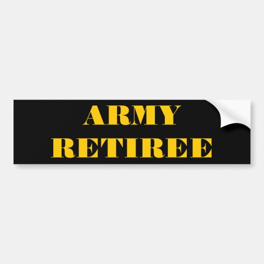 Retiree Bumpersticker Leger (Voorkant)