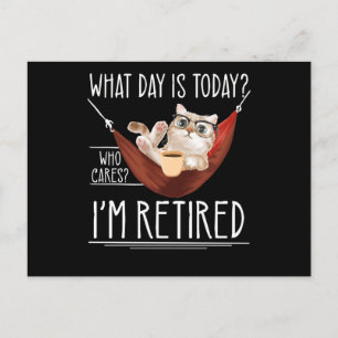 Retiree Cat Lover Gepensioneerd Funny Retirement Briefkaart