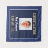 Retiree Congrats! Afmetingen foto-uittredingsmuur Wandkleed (Voorkant (horizontaal))