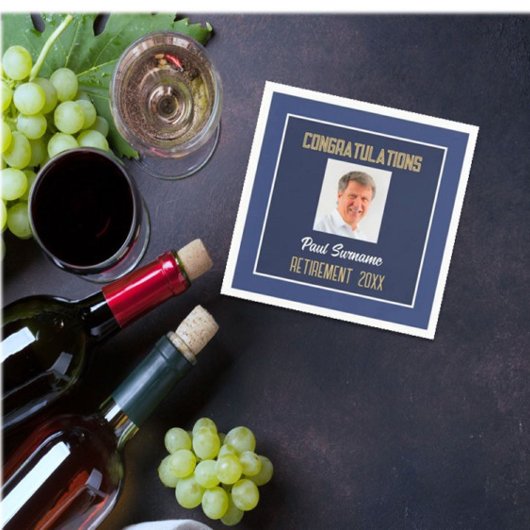 Retiree Congrats! Foto Retirement Napkin Servet