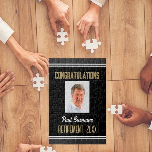 Retiree Gift. Foto Retirement Puzzle Legpuzzel