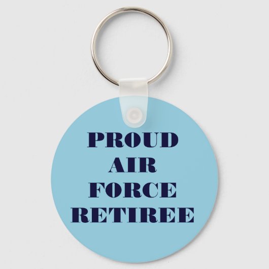 Retiree luchtmacht Sleutelhanger Proud (Voorkant)