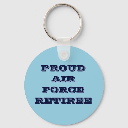 Retiree luchtmacht Sleutelhanger Proud (Voorkant)