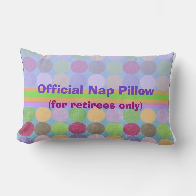 Retiree Nap Pillow "Officiële Nap Pillow" Kussen (Voorkant)