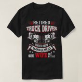 Retiremen van de chauffeur in ruste t-shirt (Design voorkant)