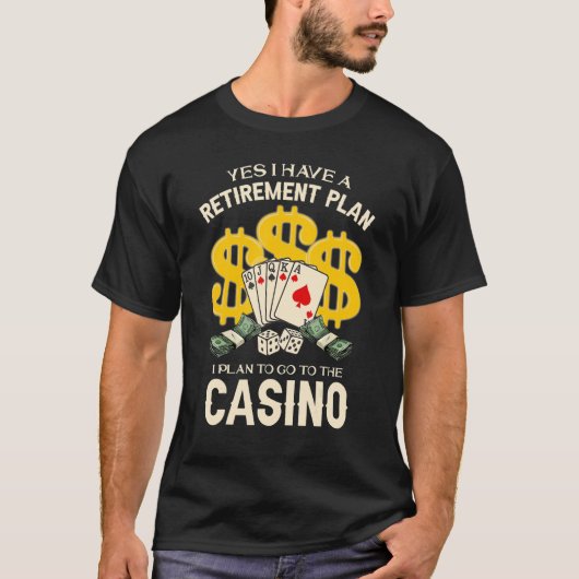 Retiremen voor gokken Poker in ruste mama papa T-shirt (Voorkant)