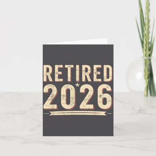 Retirement 2026 Countdown Retired Ly Dom  Kaart (Voorkant)