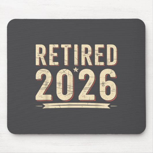 Retirement 2026 Countdown Retired Ly Dom  Muismat (Voorkant)