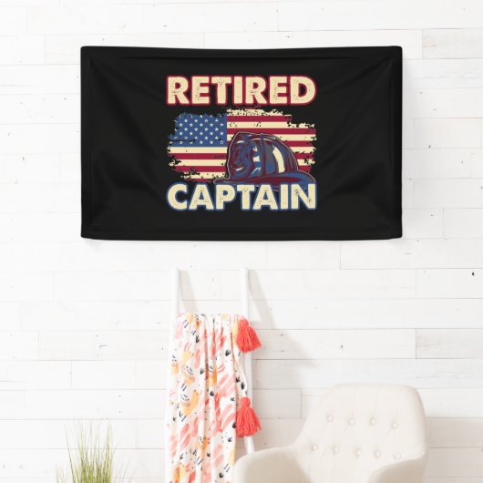 Retirement Amerikaanse brandweerman Spandoek (Insitu)