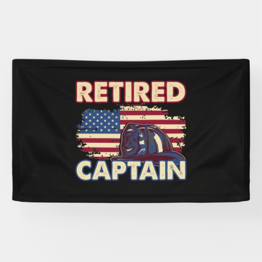 Retirement Amerikaanse brandweerman Spandoek (Horizontaal)