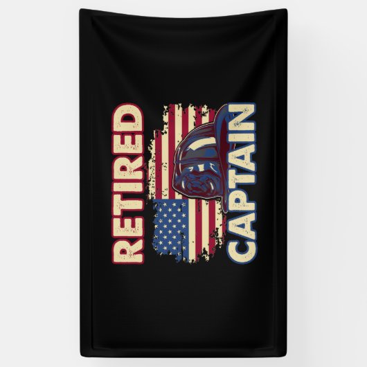Retirement Amerikaanse brandweerman Spandoek (Verticaal)