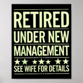 Retirement Art For Men Dad Husband Retired Retirem Poster (Voorkant)