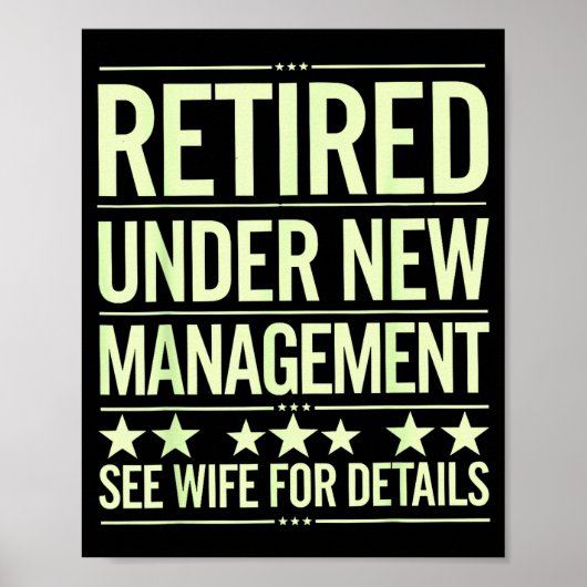 Retirement Art For Men Dad Husband Retired Retirem Poster (Voorkant)