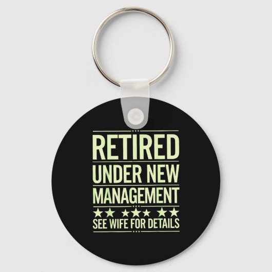 Retirement Art For Men Dad Husband Retired Retirem Sleutelhanger (Voorkant)