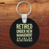 Retirement Art For Men Dad Husband Retired Retirem Sleutelhanger (Voorkant)