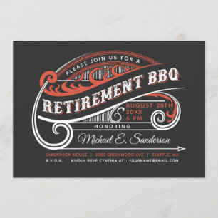 retirement BBQ-uitnodigingen Kaart