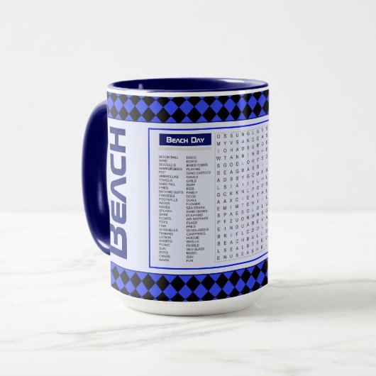 Retirement Beach Day Game Mok (Voorkant links)