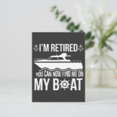 Retirement Boat Lover Funny Captain Retirement Briefkaart (Staand voorkant)